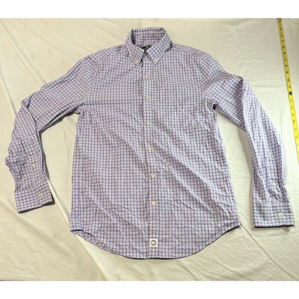 Vineyard Vines Button Up Shirt Murray Shirt Mens XS Slim-Fit Purple Long Sleeve